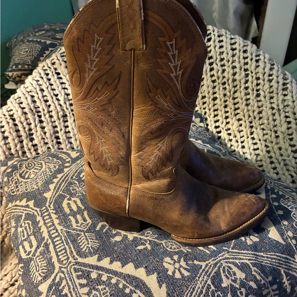 Justin Boots Brown Heeled Boots